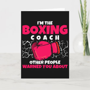 Boxing Club Trainer Of Boxer Kickboxing Boxing Coa Card