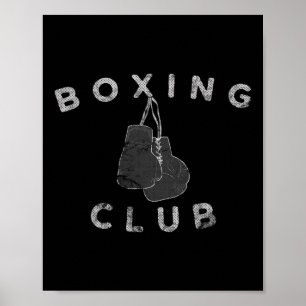 Boxing Club Weathered Boxing Gloves Poster