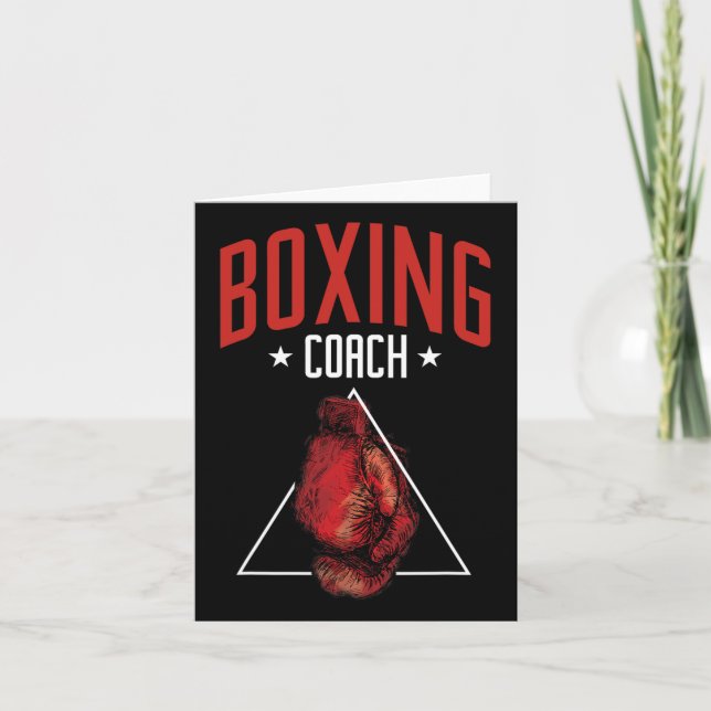 Boxing Coach Boxing Gloves Trainer Boxer  Card (Front)