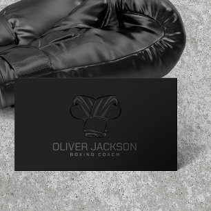Boxing coach cool minimal business card