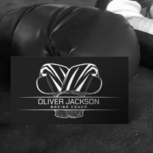 Boxing coach cool minimal  business card