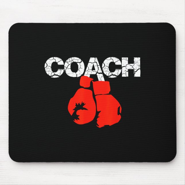 Boxing Coach Definition Boxing Trainer Boxing Coac Mouse Mat (Front)