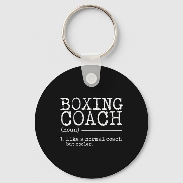 Boxing Coach Definition - Funny  Key Ring (Front)