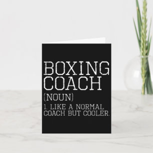 Boxing Coach Funny Sports Definition Trainer Gift Card