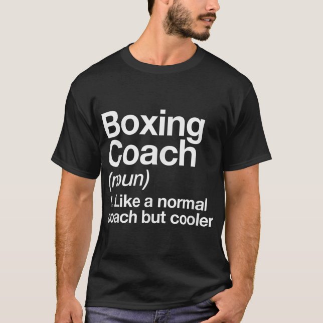 Boxing Coach Funny Sports Definition Trainer Marti T-Shirt (Front)