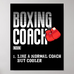 Boxing Coach Funny Sports Definition Trainers Poster