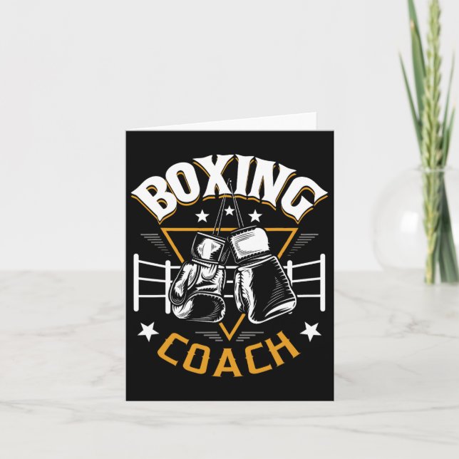 Boxing Coach - Kickboxing Kickboxer Gym Boxer 1  Card (Front)