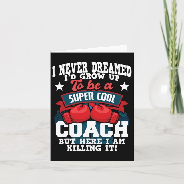 Boxing Coach - Kickboxing Kickboxer Gym Boxer 2  Card (Front)