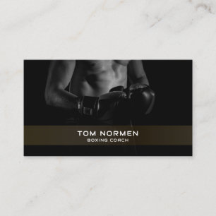 Boxing Coach Personal Trainer Gym Business Card