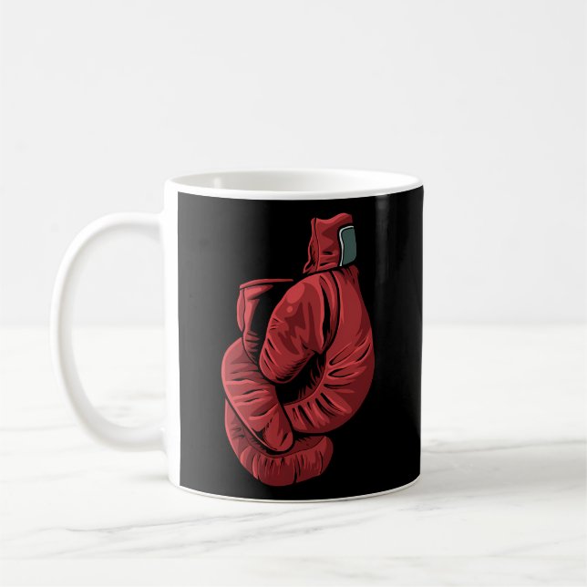Boxing Combat Sports Sparring Gloves Boxer Coffee Mug (Left)