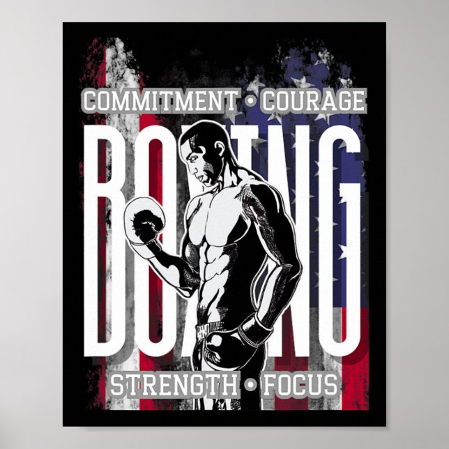 Boxing Commitment Courage Strength Focus  Poster (Front)