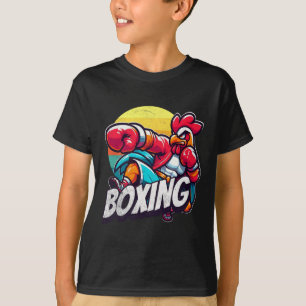 Boxing Cool Chicken Roosters Funny Chicken Who Lov T-Shirt