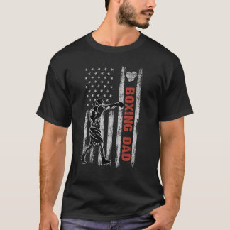 Boxing Dad American Flag Father's Day 4th Of July T-Shirt