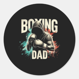 Boxing Dad Father's Day Tee For Boxing Lover  Classic Round Sticker