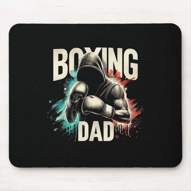 Boxing Dad Father's Day Tee For Boxing Lover  Mouse Mat (Front)