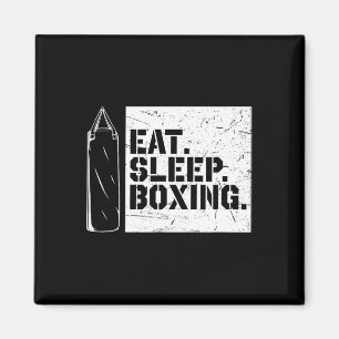 Boxing Day Eat Sleep Boxing Repeat Funny Boxing Lo Magnet