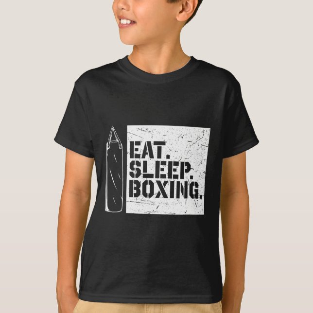 Boxing Day Eat Sleep Boxing Repeat Funny Boxing Lo T-Shirt (Front)