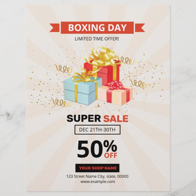 Boxing Day Sale Flyer (Front)