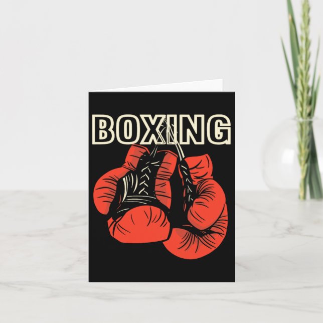 Boxing Design Boxing Gloves Martial Artist  Card (Front)
