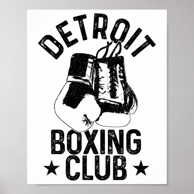 Boxing Detroit Michigan Martial Arts Boxer 1  Poster (Front)