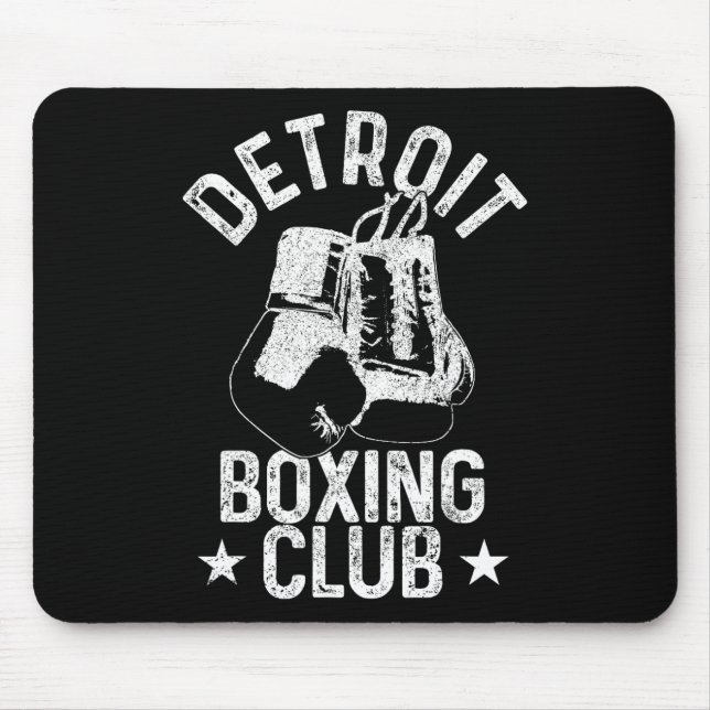 Boxing Detroit Michigan Martial Arts Boxer  Mouse Mat (Front)