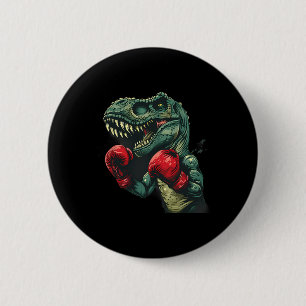 Boxing Dinosaur Boxer Dino Kickboxing T-rex Boxing 6 Cm Round Badge