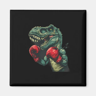 Boxing Dinosaur Boxer Dino Kickboxing T-rex Boxing Magnet
