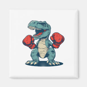 Boxing Dinosaur Boxer Dino Kickboxing T-rex Boxing Magnet
