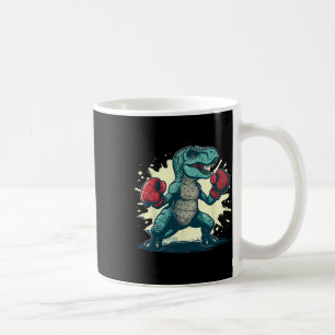 Boxing Dinosaur Boxer T-rex Kickboxing Dino Boxing Coffee Mug