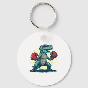Boxing Dinosaur Boxer T-rex Kickboxing Dino Boxing Key Ring