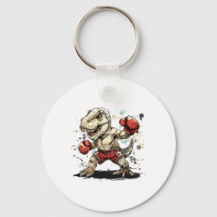 Boxing Dinosaur Boxer T-rex Kickboxing Dino Boxing Key Ring