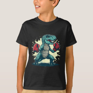 Boxing Dinosaur Boxer T-rex Kickboxing Dino Boxing T-Shirt