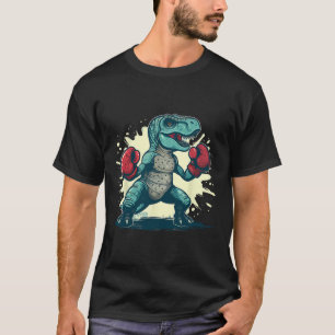 Boxing Dinosaur Boxer T-rex Kickboxing Dino Boxing T-Shirt