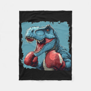 Boxing Dinosaur Costume For Sport Boxer Lovers  Fleece Blanket