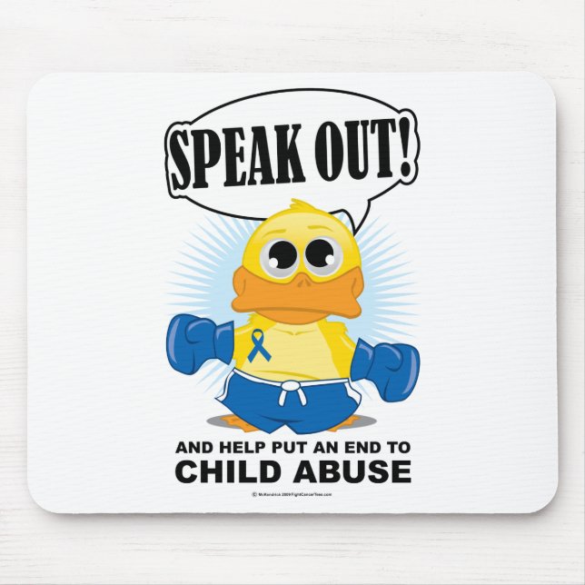 Boxing Duck Child Abuse Mouse Mat (Front)