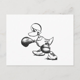 Boxing Duck - Pen Postcard