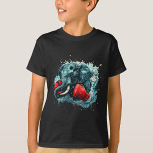 Boxing Elephant Lover Boxing Gloves Kickboxing Fun T-Shirt