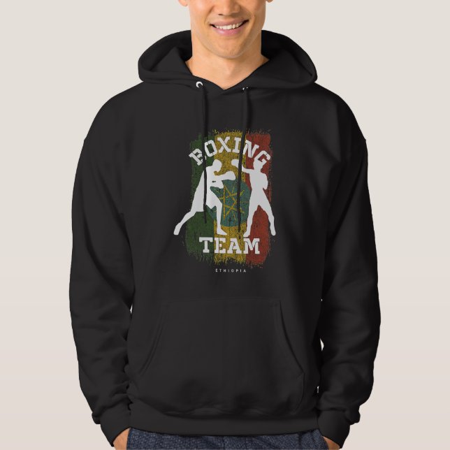 Boxing Ethiopia Combat Sports Fighter Boxing Hoodie (Front)