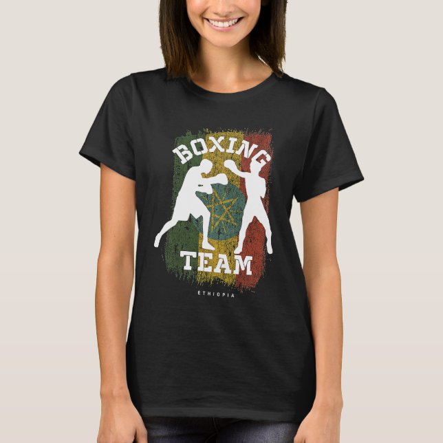 Boxing Ethiopia Combat Sports Fighter Boxing T-Shirt (Front)