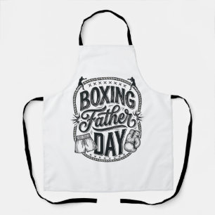 Boxing Father Day Vintage Engraving Shirt Design_1 Apron