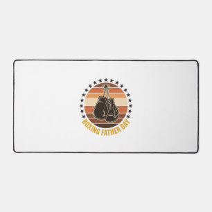 Boxing Father Day Vintage Gloves Shirt Design_1 Desk Mat