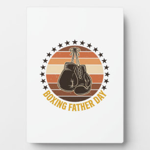 Boxing Father Day Vintage Gloves Shirt Design_1 Plaque