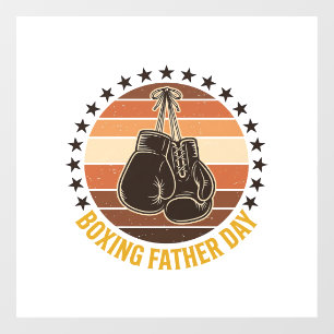 Boxing Father Day Vintage Gloves Shirt Design_1 Window Cling