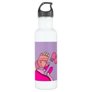 Boxing Female Boxer Retro Boxing Gloves 710 Ml Water Bottle