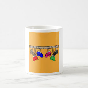 Boxing Female Boxer Retro Boxing Gloves Coffee Mug
