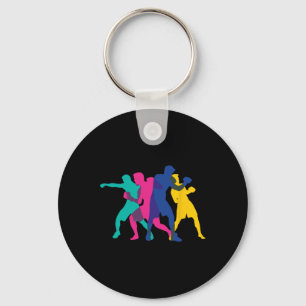 Boxing Fight Mma Kickboxing Fighter Boxer Knockout Key Ring