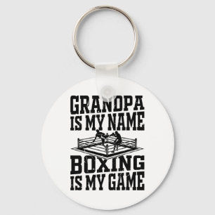 Boxing Fighter Boxing Grandpa Is My Name Boxing Is Key Ring
