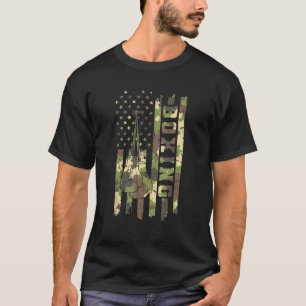 Boxing Fighter Martial Arts Camouflage America Fla T-Shirt