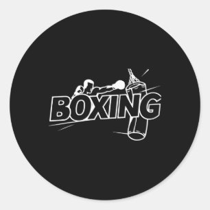 Boxing Fighters Boxing Kickboxing Boxing Lover Box Classic Round Sticker
