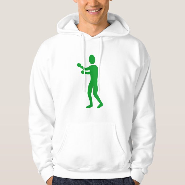 Boxing Figure - Grass Green Hoodie (Front)